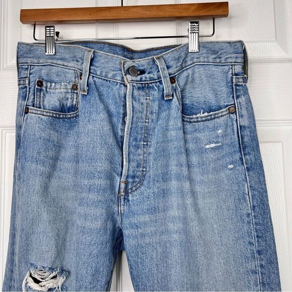 Sz 29x28"/8 Levi's Vintage 501 Skinny Distressed Jeans Preloved $118 MSRP - Picture 6 of 16